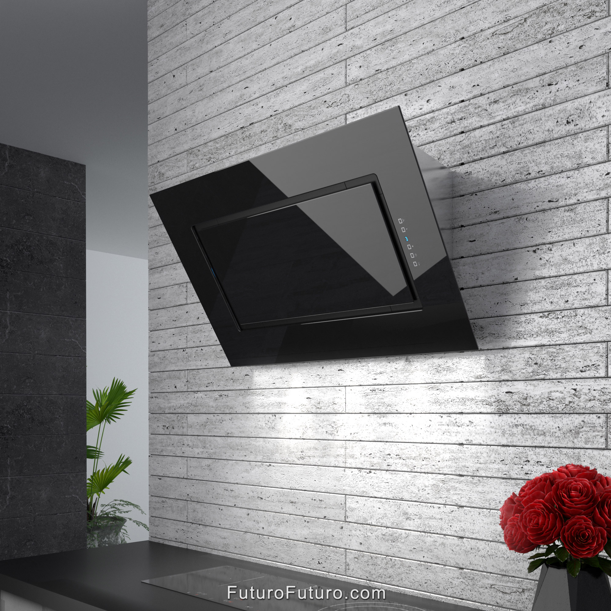 36″ Quest Black Wall Range Hood WL36QUESTBLK