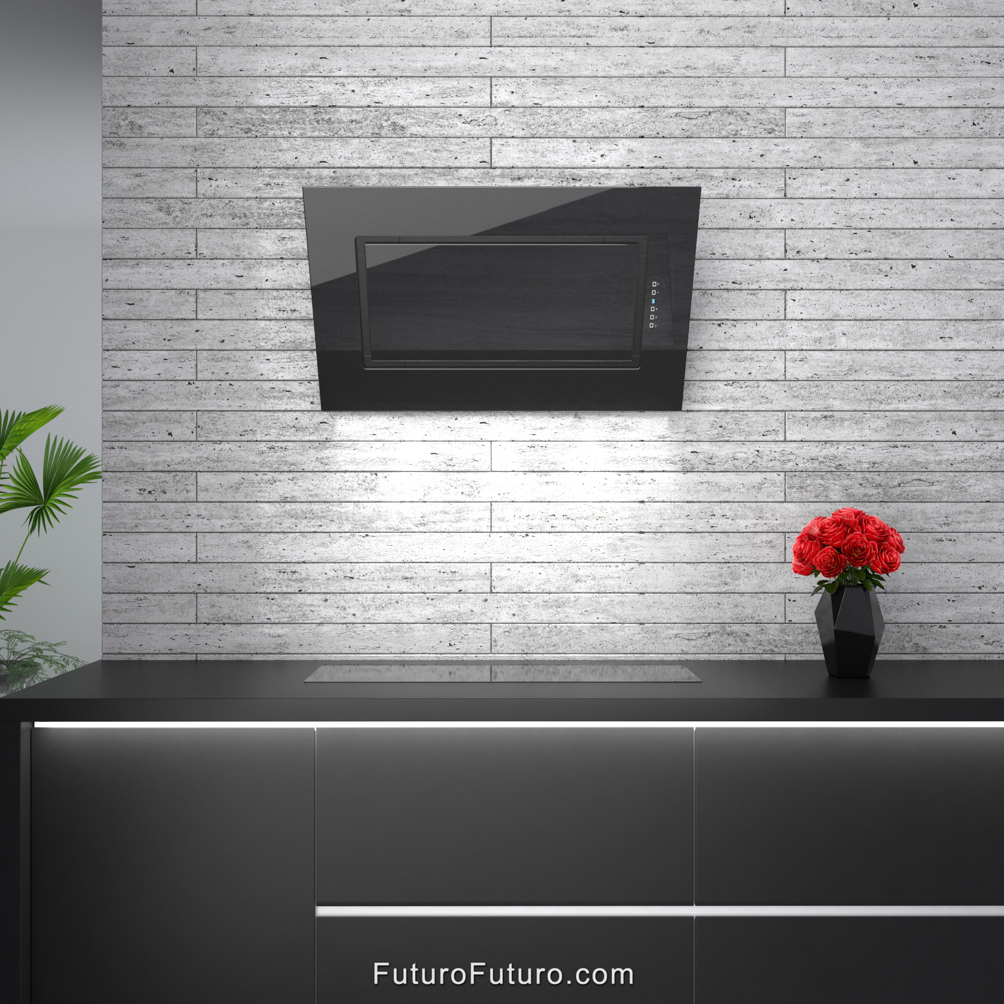 36″ Quest Black Wall Range Hood WL36QUESTBLK