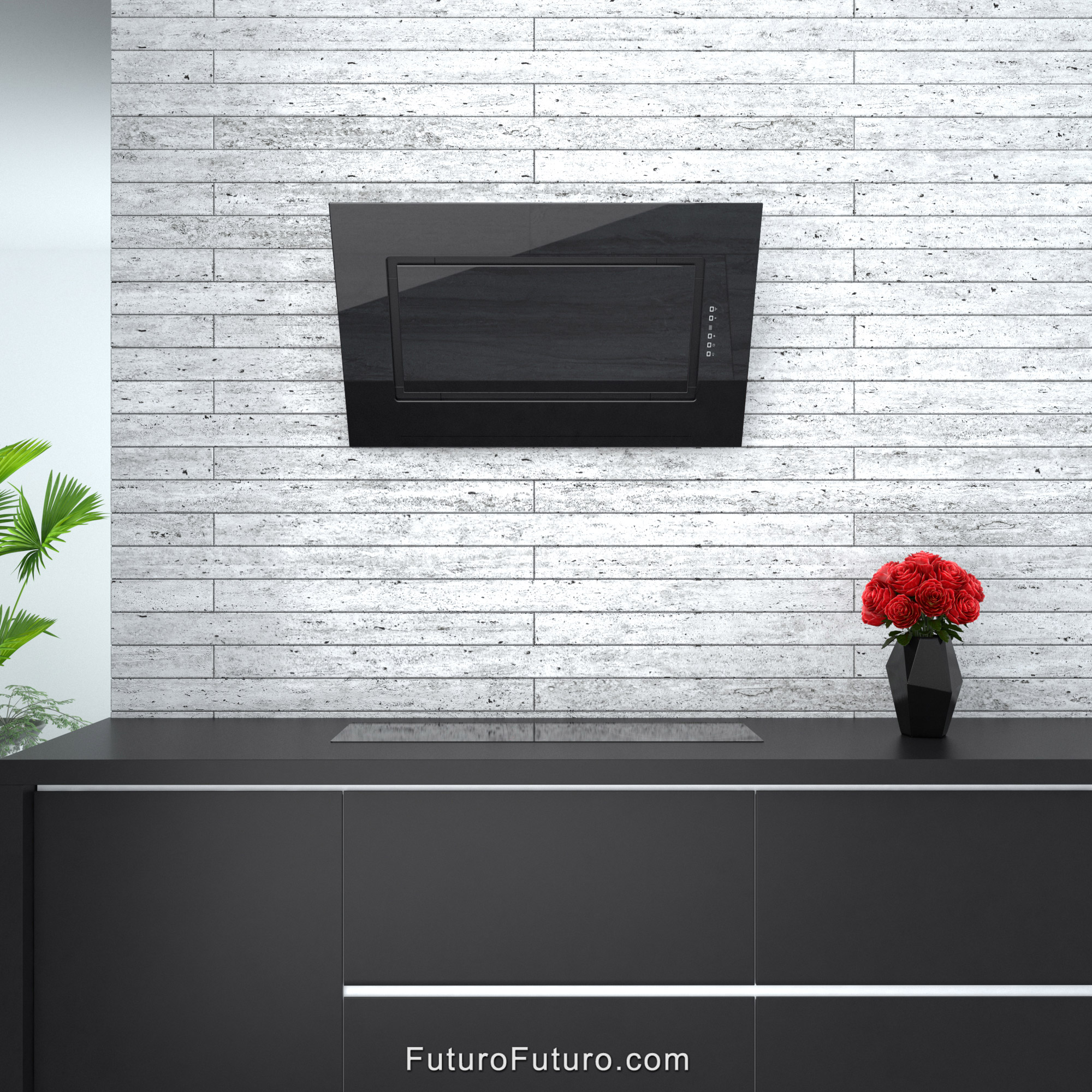 36″ Quest Black Wall Range Hood WL36QUESTBLK