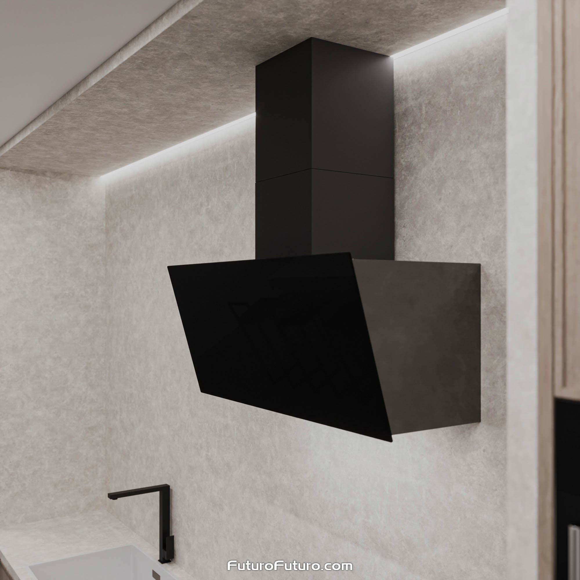 36″ Raven Black Wall Range Hood WL36RAVENBLK
