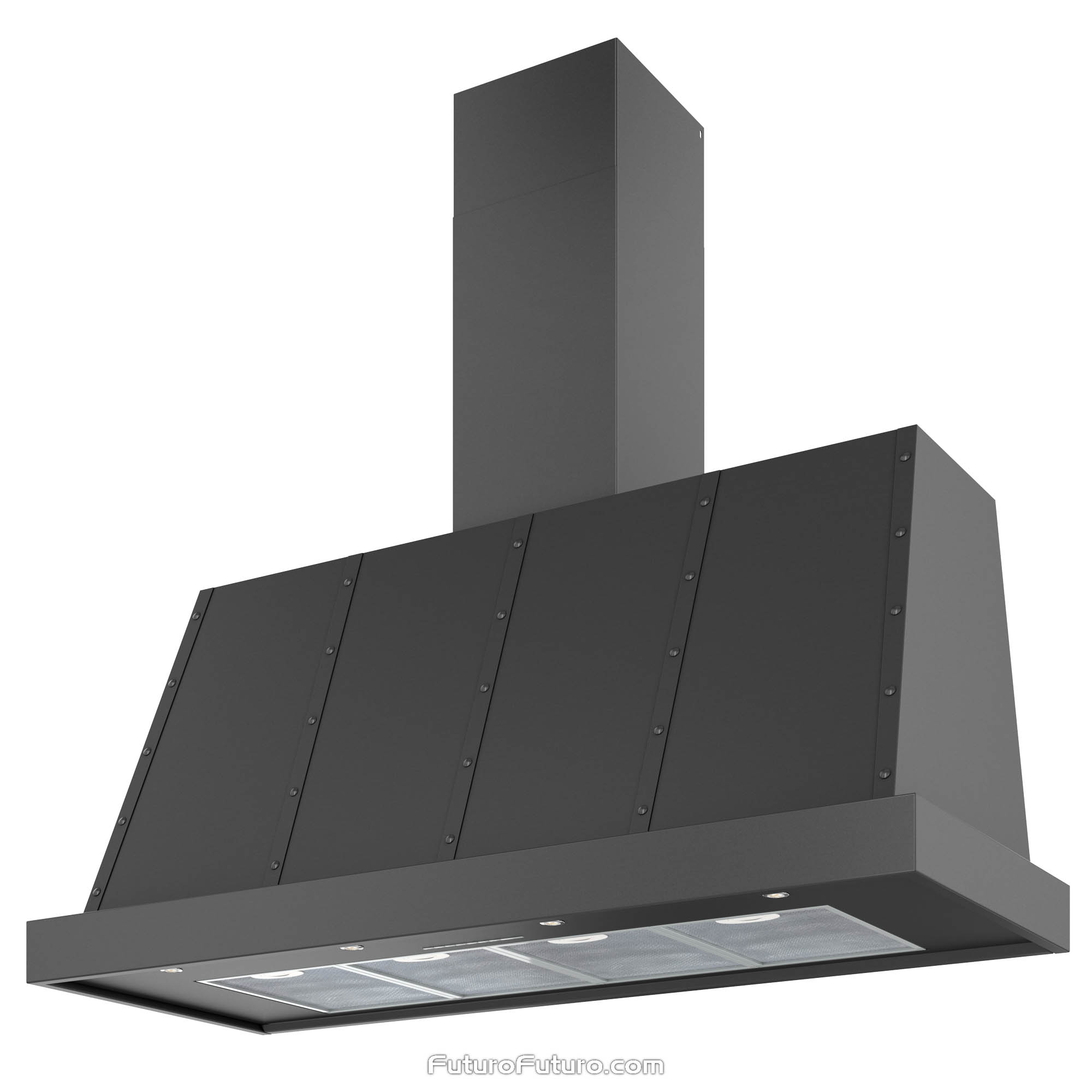 48″ Fano Black Wall Range Hood WL48FANOGM