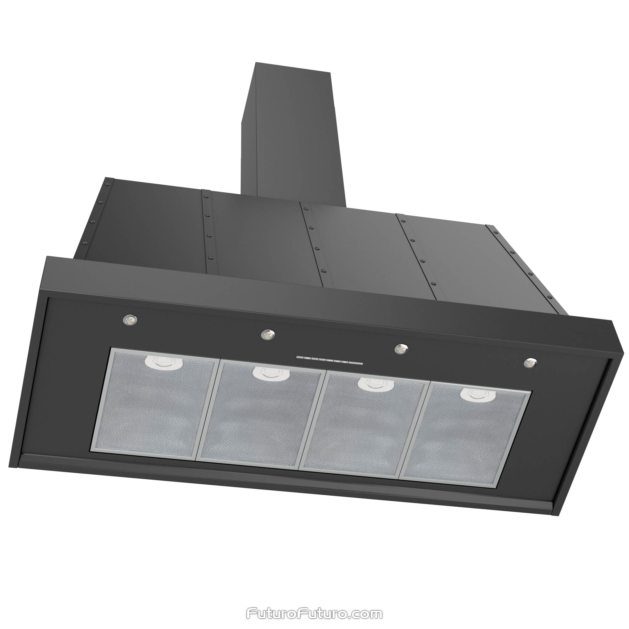 48″ Fano Black Wall Range Hood WL48FANOGM