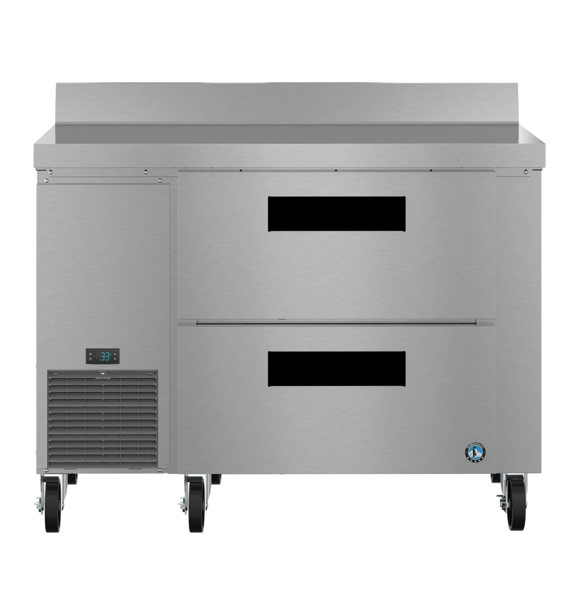 WLR46B-D2, Side Mount Refrigerator, Single Section Worktop, Stainless Drawers WLR46BD2