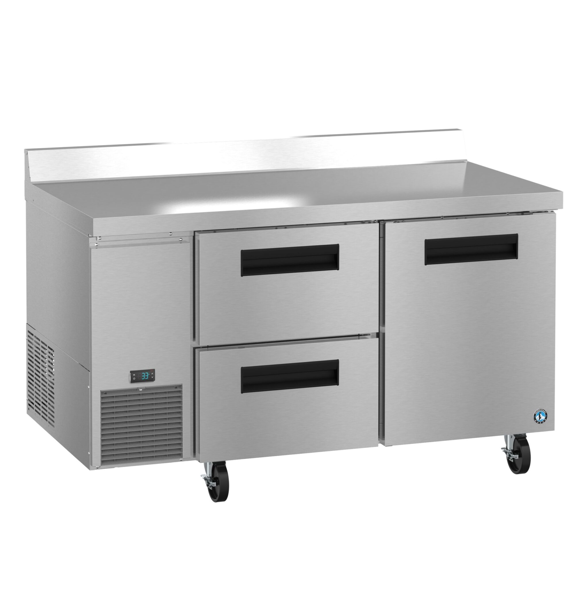 WLR60B-D2, Side Mount Refrigerator, Two Section Worktop, Drawer/Door Combo WLR60BD2