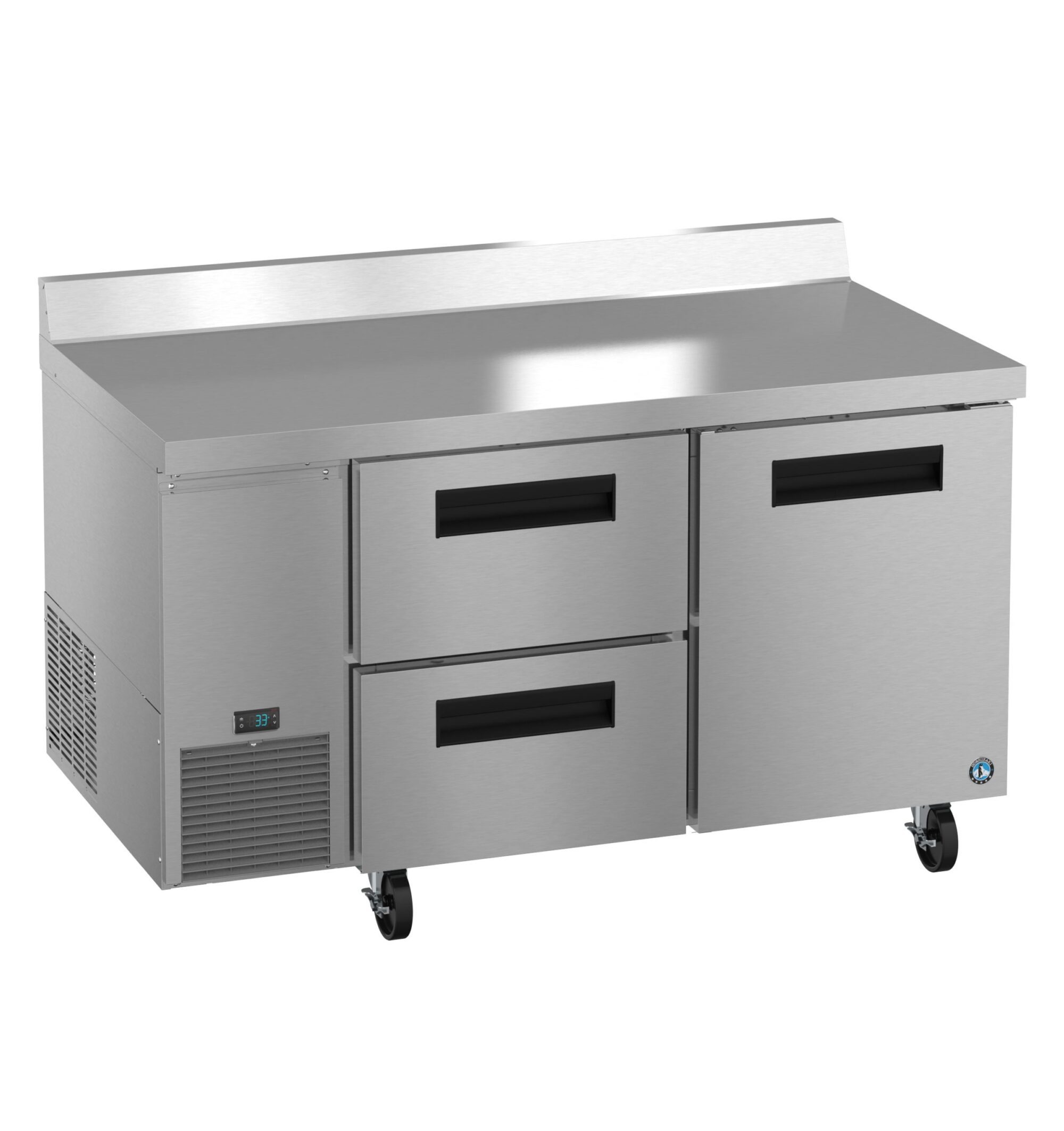 WLR60B-D2, Side Mount Refrigerator, Two Section Worktop, Drawer/Door Combo WLR60BD2