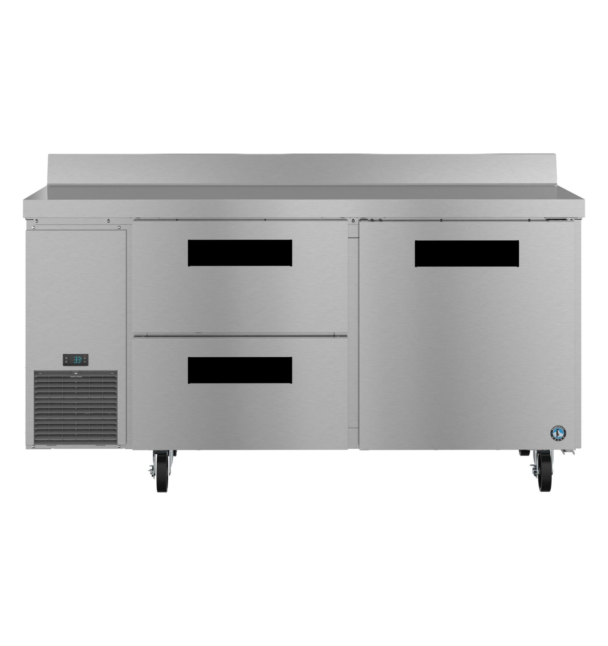 WLR67B-D2, Side Mount Refrigerator, Two Section Worktop, Drawer/Door Combo WLR67BD2