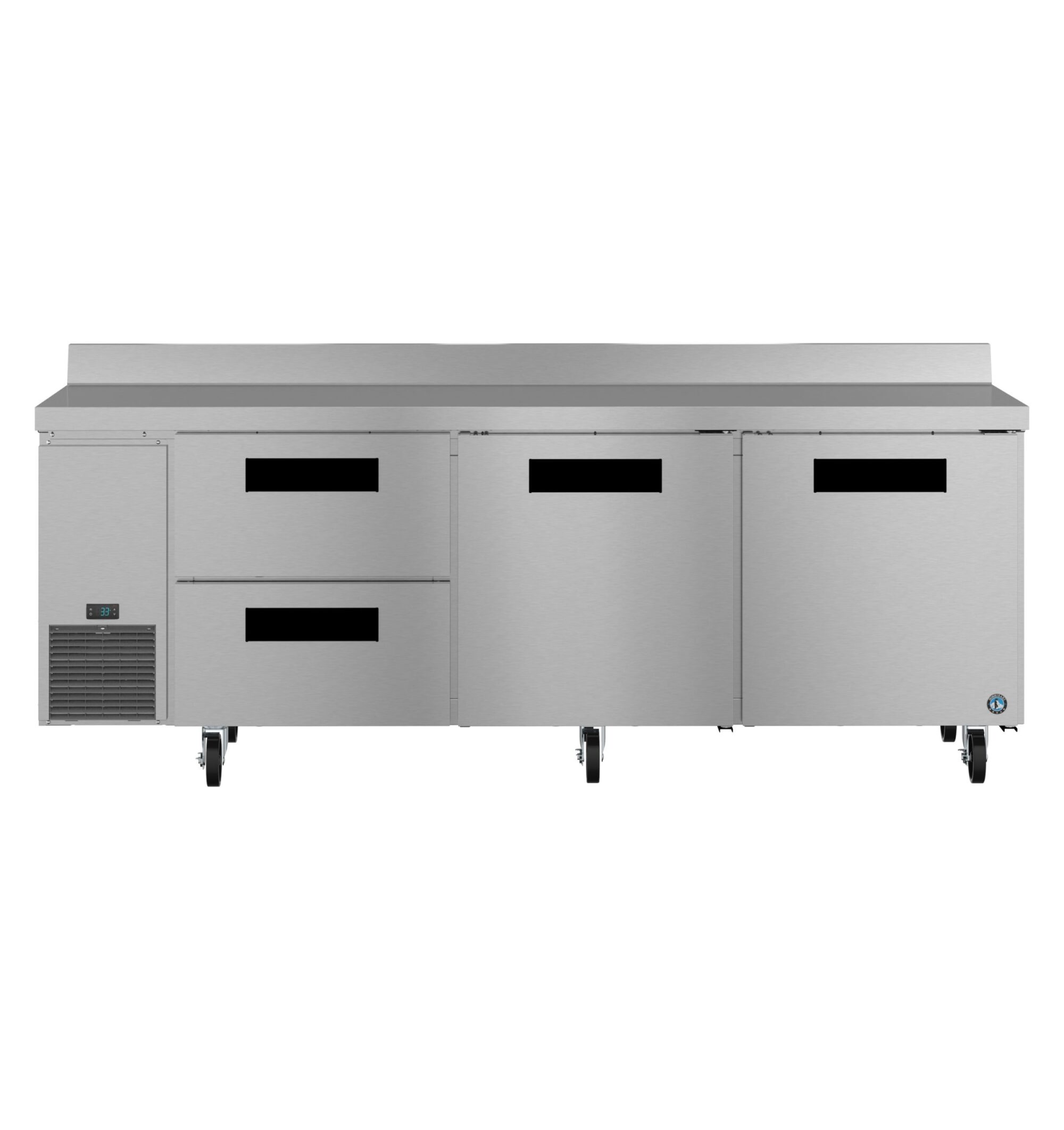 WLR93B-D2, Side Mount Refrigerator, Three Section Worktop, Drawer/Door Combo WLR93BD2