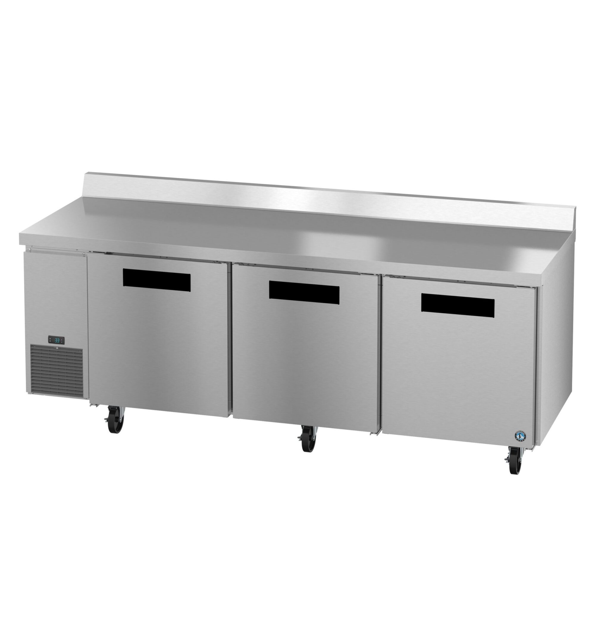 WLR93B, Side Mount Refrigerator, Three Section Worktop, Stainless Doors WLR93B