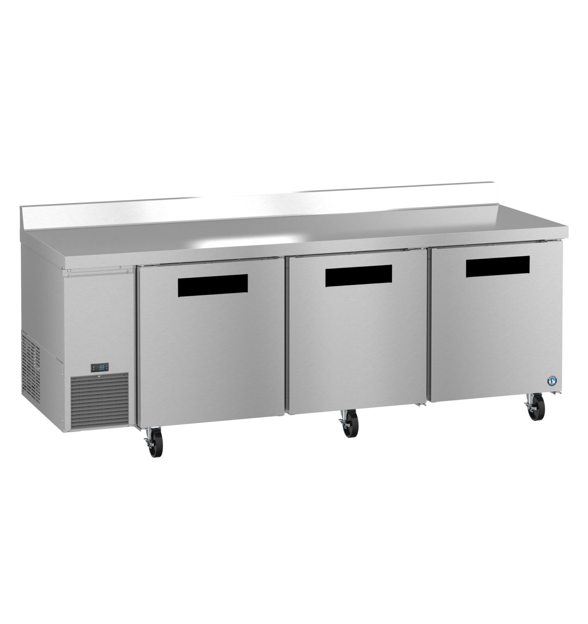 WLR93B, Side Mount Refrigerator, Three Section Worktop, Stainless Doors WLR93B