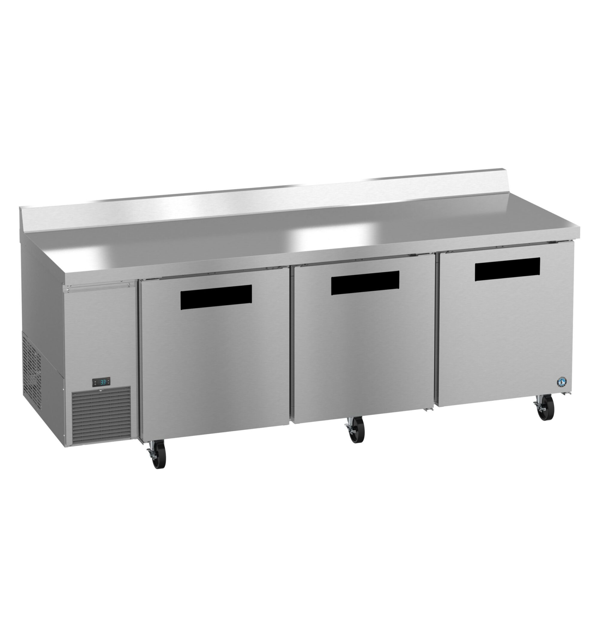 WLR93B, Side Mount Refrigerator, Three Section Worktop, Stainless Doors WLR93B
