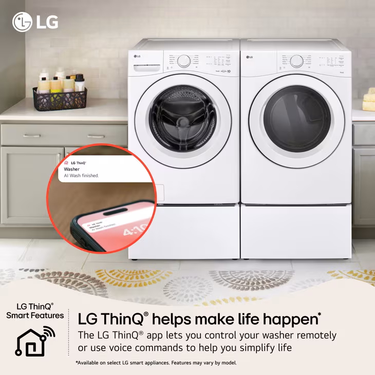 4.5 Cu. Ft. Ultra Large Capacity Smart Front Load Washer WM3420CW