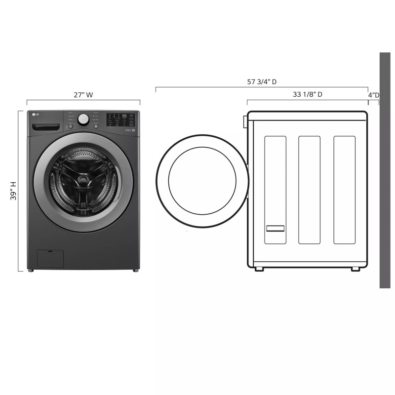 5.0 cu. ft. Mega Capacity Front Load Washer view 9