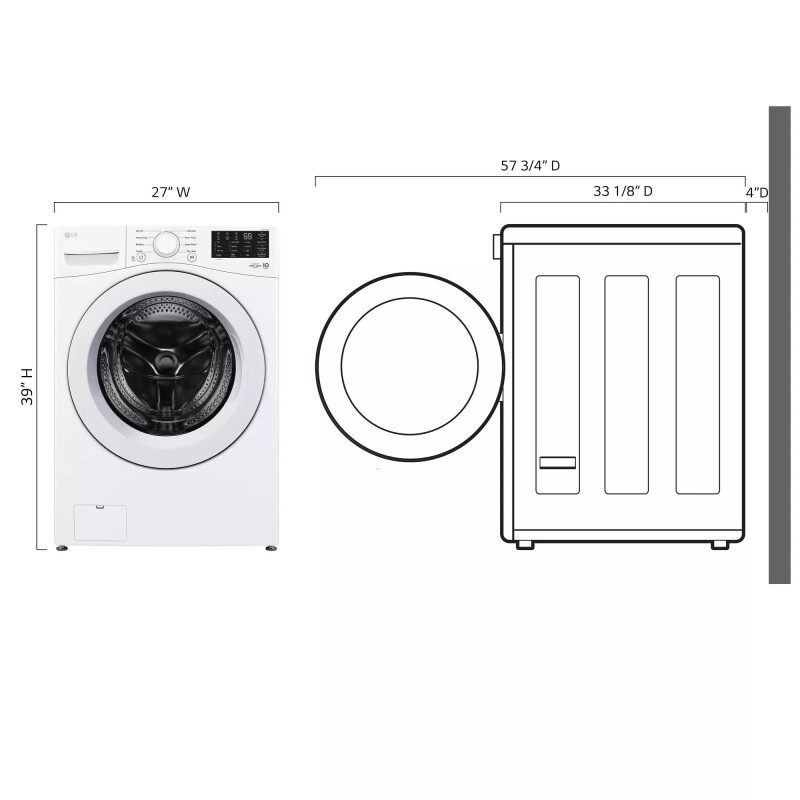 5.0 cu. ft. Mega Capacity Front Load Washer view 8