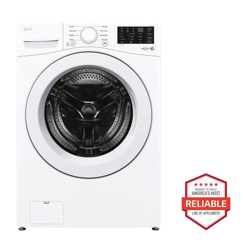 LG 5.0 cu. ft. Mega Capacity Front Load Washer White WM3470CW Picture 1