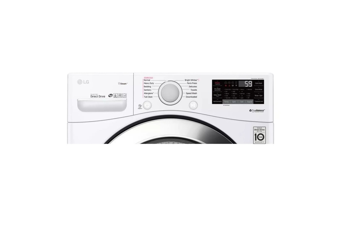 4.5 Cu. Ft. Ultra Large Smart Wi-fi Enabled Front Load Washer WM3700HWA, product image 4 of 6