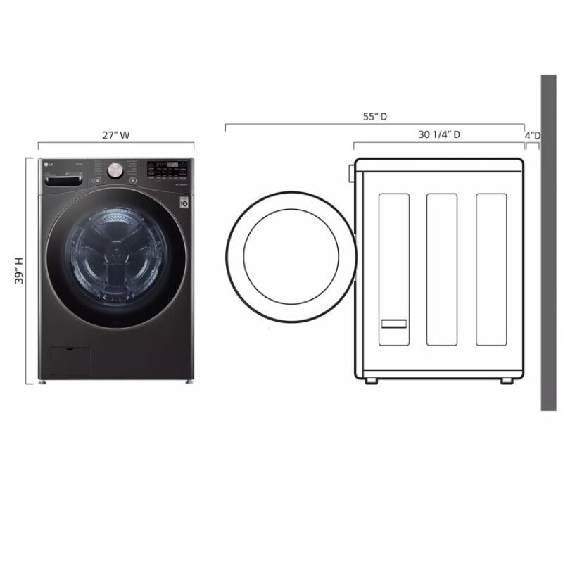 4.5 cu. ft. Ultra Large Capacity Smart wi-fi Enabled Front Load Washer with TurboWash™ 360° and Built-In Intelligence view 11