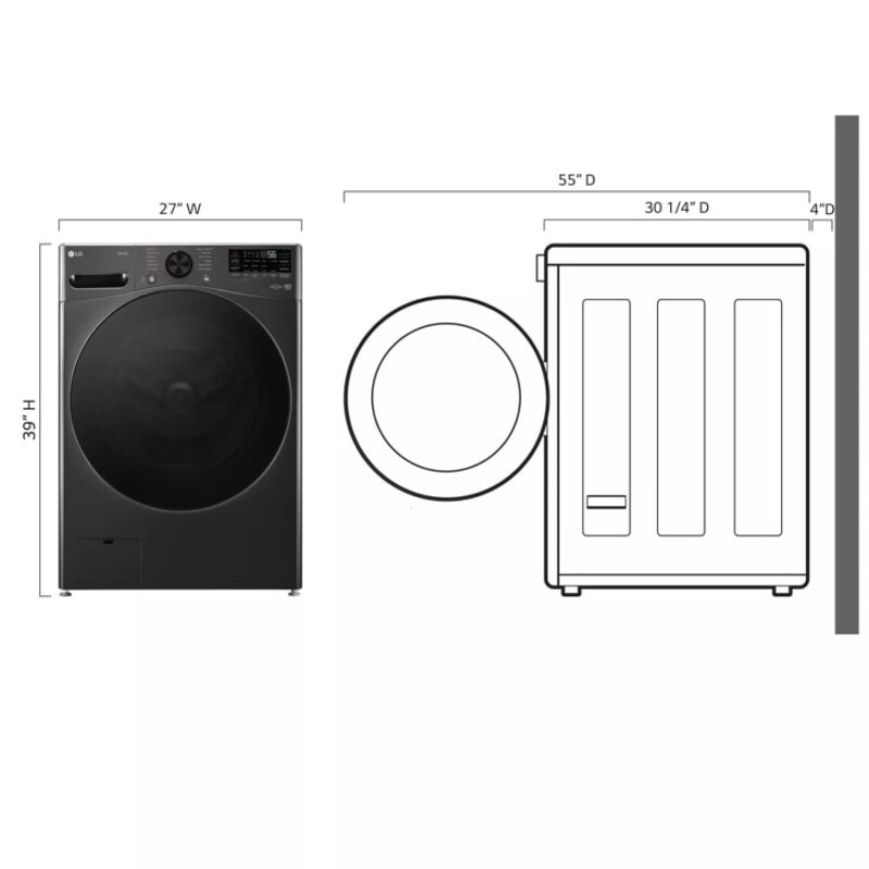 4.5 cu. ft. Ultra Large Capacity Smart Front Load Washer with TurboWash® 360° and AI DD® WM4080HBA