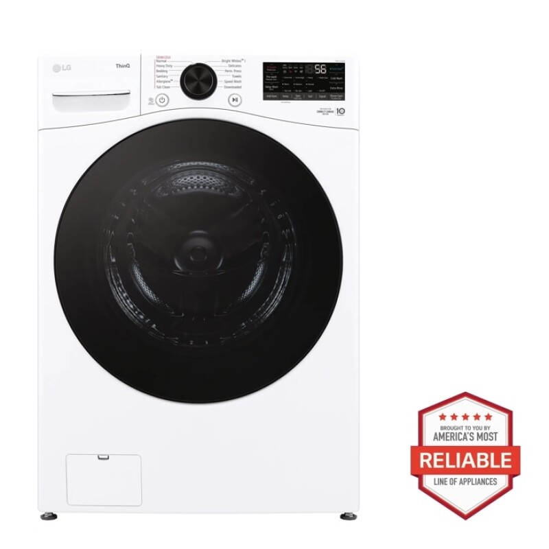 LG 4.5 cu. ft. Ultra Large Capacity Smart Front Load Washer with TurboWash® 360° and AI DD® White WM4080HWA Picture 1