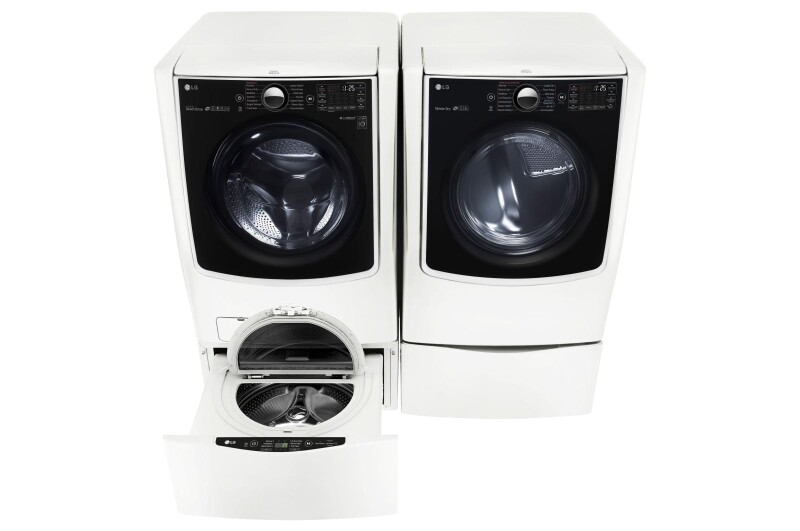 5.5 Total Capacity LG TWINWash™ Bundle with LG SideKick™ and Electric Dryer WM5000HWA_WD100CW_DLEX5000W_WDP4W WM5000HWAWD100CWDLEX5000WWDP4W, product image 3 of 10