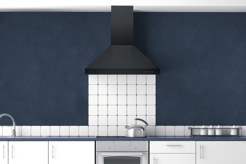 30" Wall Mount Range Hood - Convertible - Charcoal Filters Included Matte Black WM530BLK30B