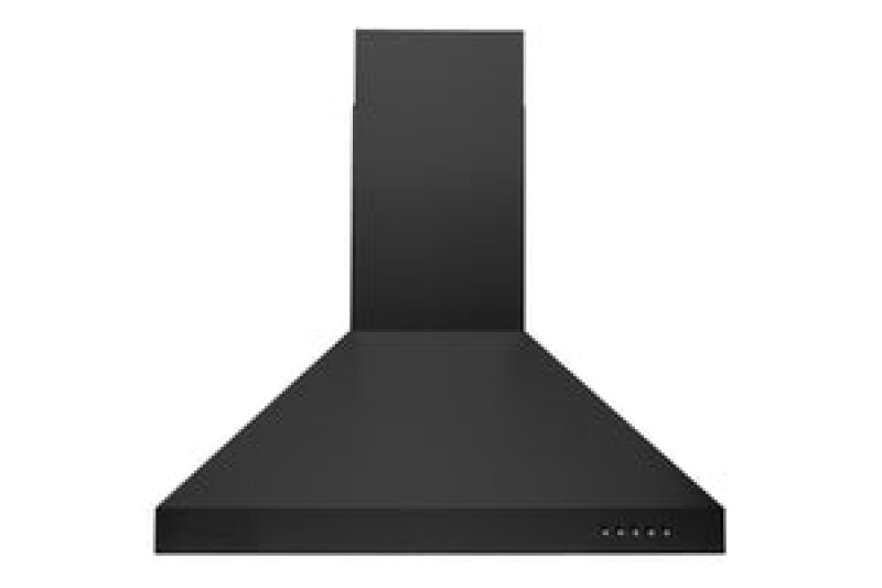30" Wall Mount Range Hood - Convertible - Charcoal Filters Included Matte Black WM530BLK30B