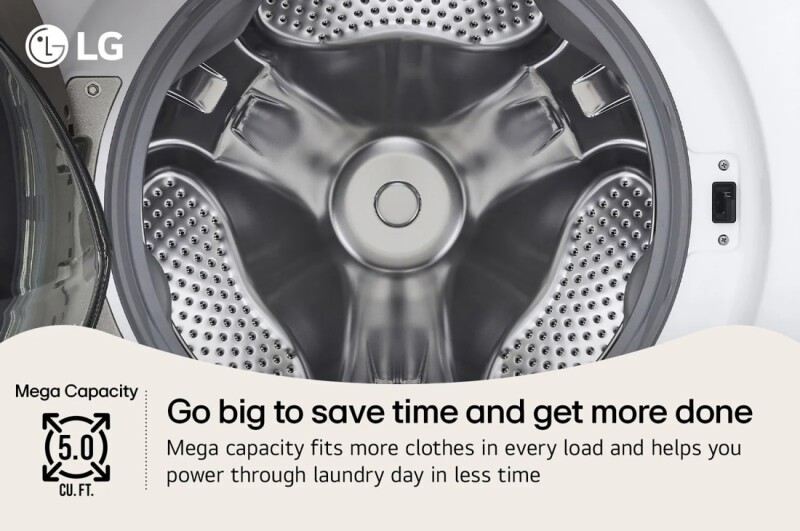 5.0 Cu. Ft. Mega Capacity Smart Front Load Washer With Turbowash® 360°and Built-in Intelligence WM6700HWA