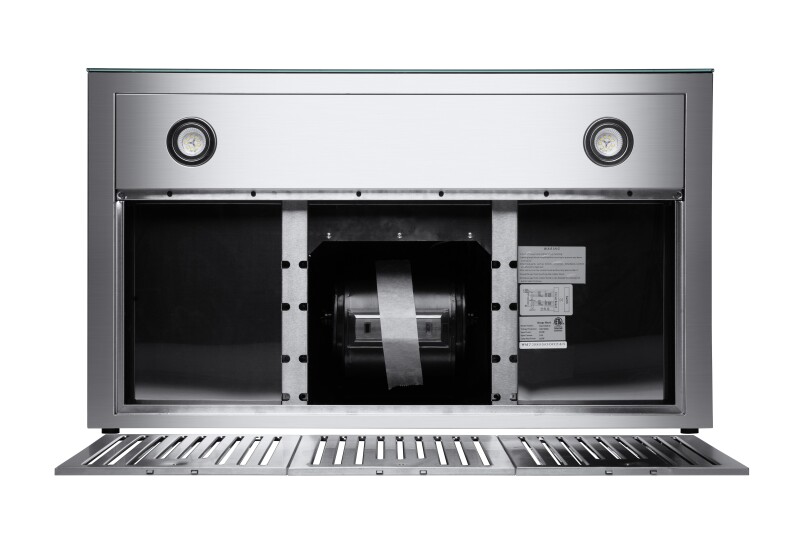 30" Wall Mount Range Hood - Convertible - Black Glass Panel WM739SS30