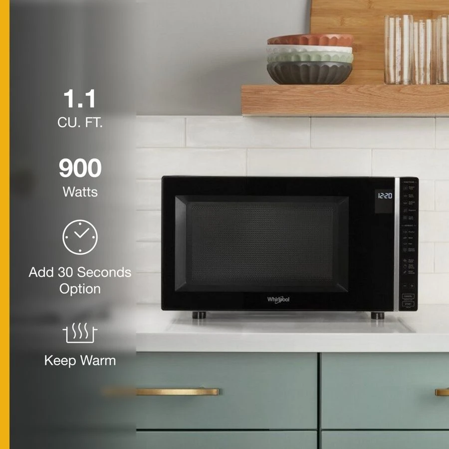 1.1 Cu. Ft. Capacity Countertop Microwave with 900 Watt Cooking Power WMC30311LB