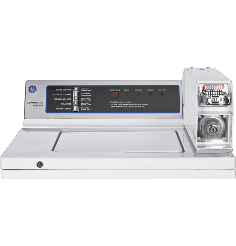 GE 3.7 DOE Cu. Ft. Capacity Coin-Operated Washer White WMCN2050FWC Picture 1