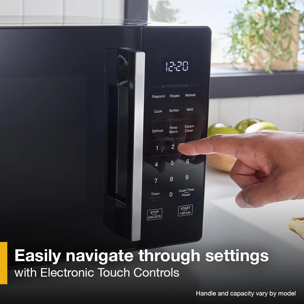 0.9 cu. ft. Black Countertop Microwave With Steam Clean - 900 watt view 13