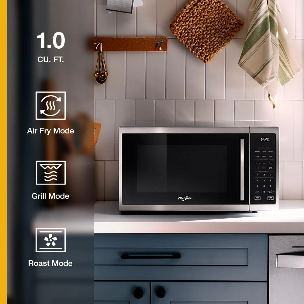 1.0 cu. ft. Stainless Steel All-In-One Multifunctional Countertop Microwave With Air Fry - 900 watt view 3