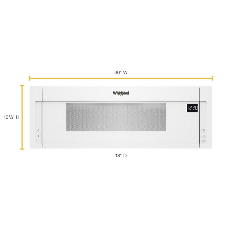 Whirlpool 1.1 cu. ft. Low Profile Microwave Hood Combination White WML55011HW Picture 1