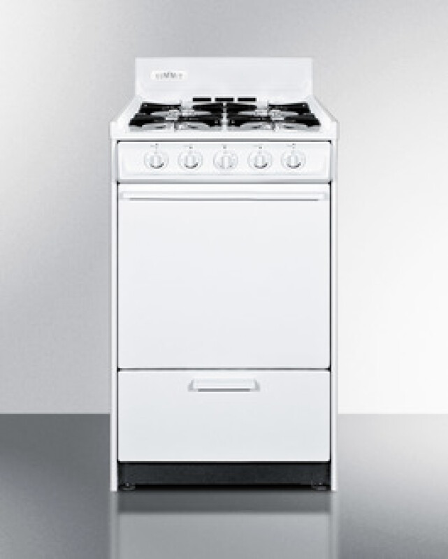 Summit 20" Wide Gas Range White WNM110P Picture 1