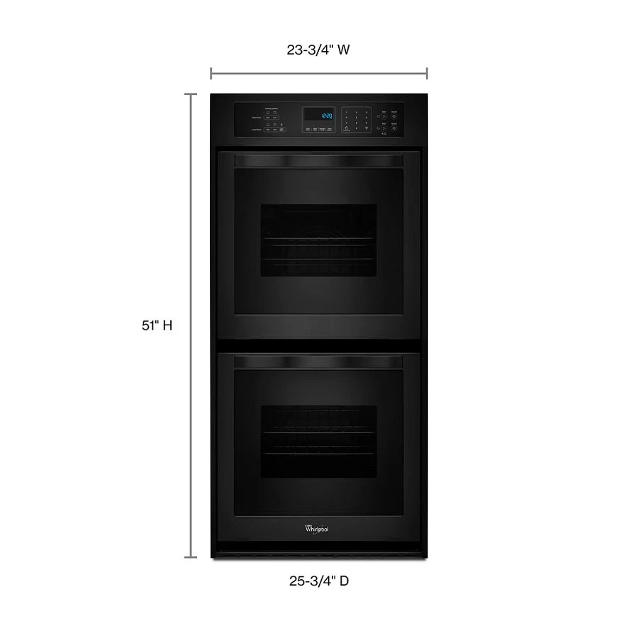 6.2 Cu. Ft. Double Wall Oven with High-Heat Self-Cleaning System WOD51ES4EB, product image 4 of 5