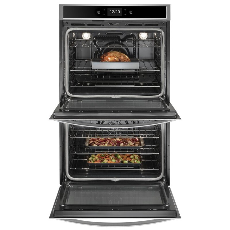 Whirlpool 10.0 cu. ft. Smart Double Convection Wall Oven with Air Fry, when Connected Stainless Steel WOD77EC0HS Picture 1
