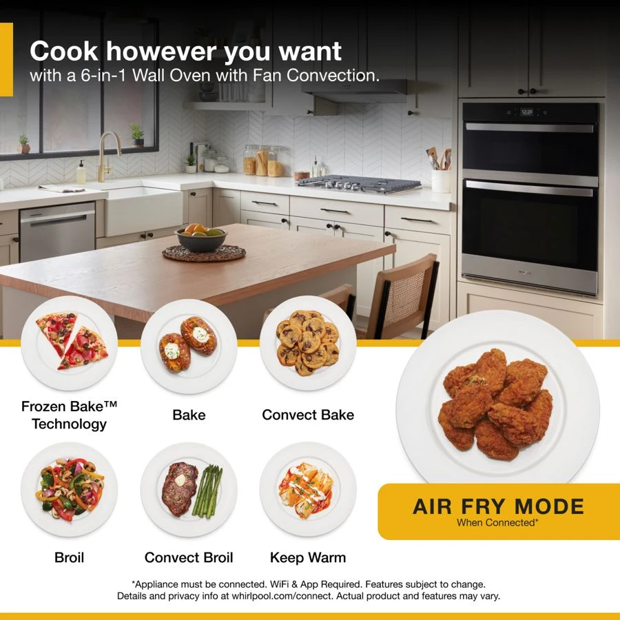 5.7 Cu. Ft. Smart Combo Wall Oven with Air Fry view 6