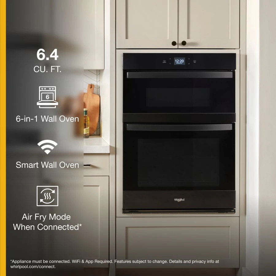 6.4 Total Cu. Ft. Combo Wall Oven with Air Fry When Connected view 3