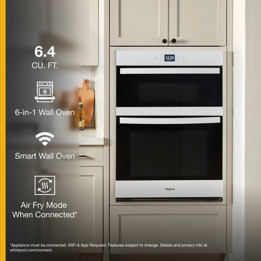 6.4 Total Cu. Ft. Combo Wall Oven with Air Fry When Connected view 3
