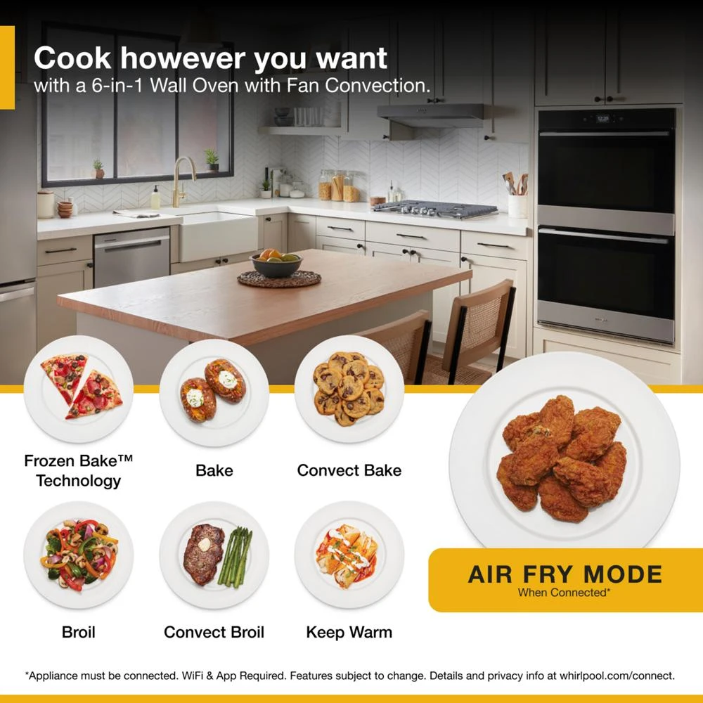 10.0 Total Cu. Ft. Double Wall Oven with Air Fry When Connected view 29