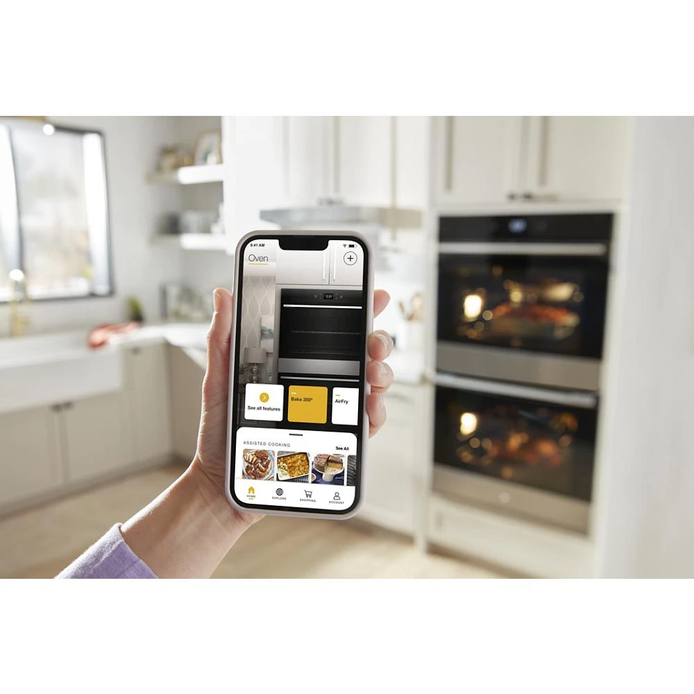10.0 Total Cu. Ft. Double Wall Oven with Air Fry When Connected view 10