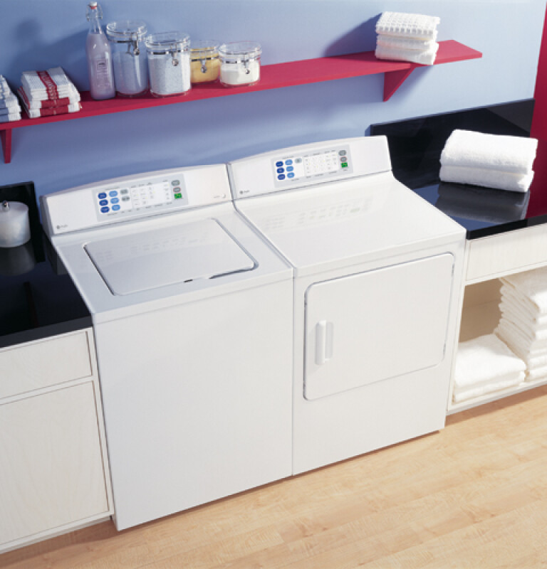 GE Profile 3.5 Cu. Ft. King-Size Capacity Washer with Stainless Steel Basket White WPRB8050DWW Picture 1