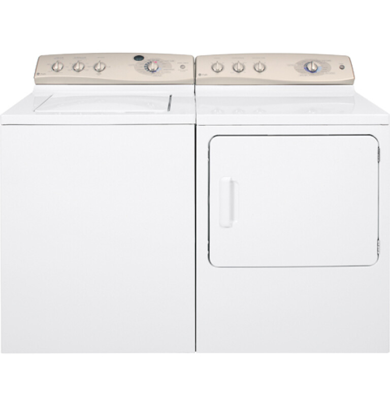 GE Profile 3.5 Cu. Ft. King-Size Capacity Stainless Steel Basket White WPRE6100GWT Picture 1
