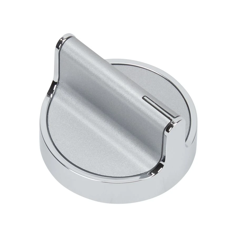 Range Surface 1 7/8-IN D Round, Blade-Style Burner Control Knob with 1/2-IN Spindle - Stainless Steel WPW10594481