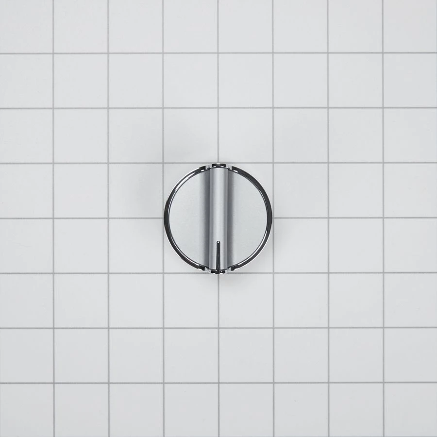 Range Surface 1 7/8-IN D Round, Blade-Style Burner Control Knob with 1/2-IN Spindle - Stainless Steel WPW10594481
