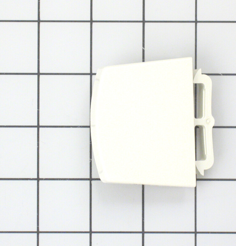 Refrigerator door shelf, end cap, almond color WR2X7232