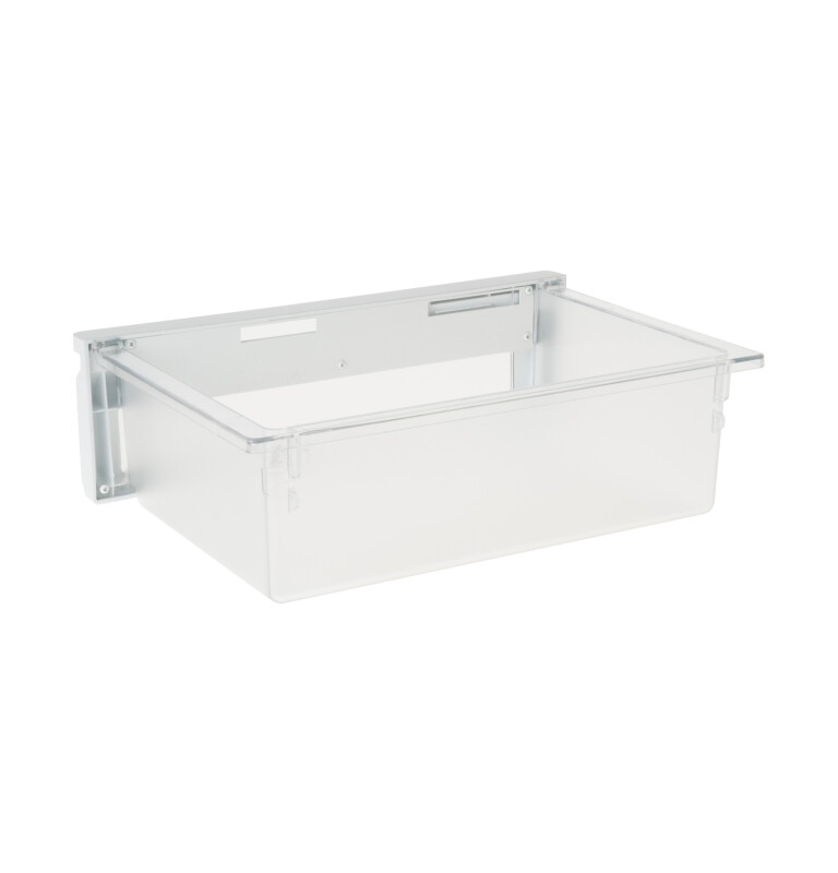 Refrigerator sealed snack pan assembly. WR32X10078, product image 2 of 2