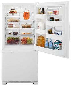 30-inches wide Bottom-Freezer Refrigerator with Accu-Chill System - 18.7 cu. ft. WRB119WFBW