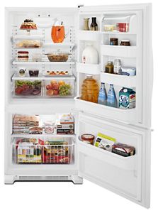 30-inches wide Bottom-Freezer Refrigerator with Accu-Chill System - 18.7 cu. ft. WRB119WFBW