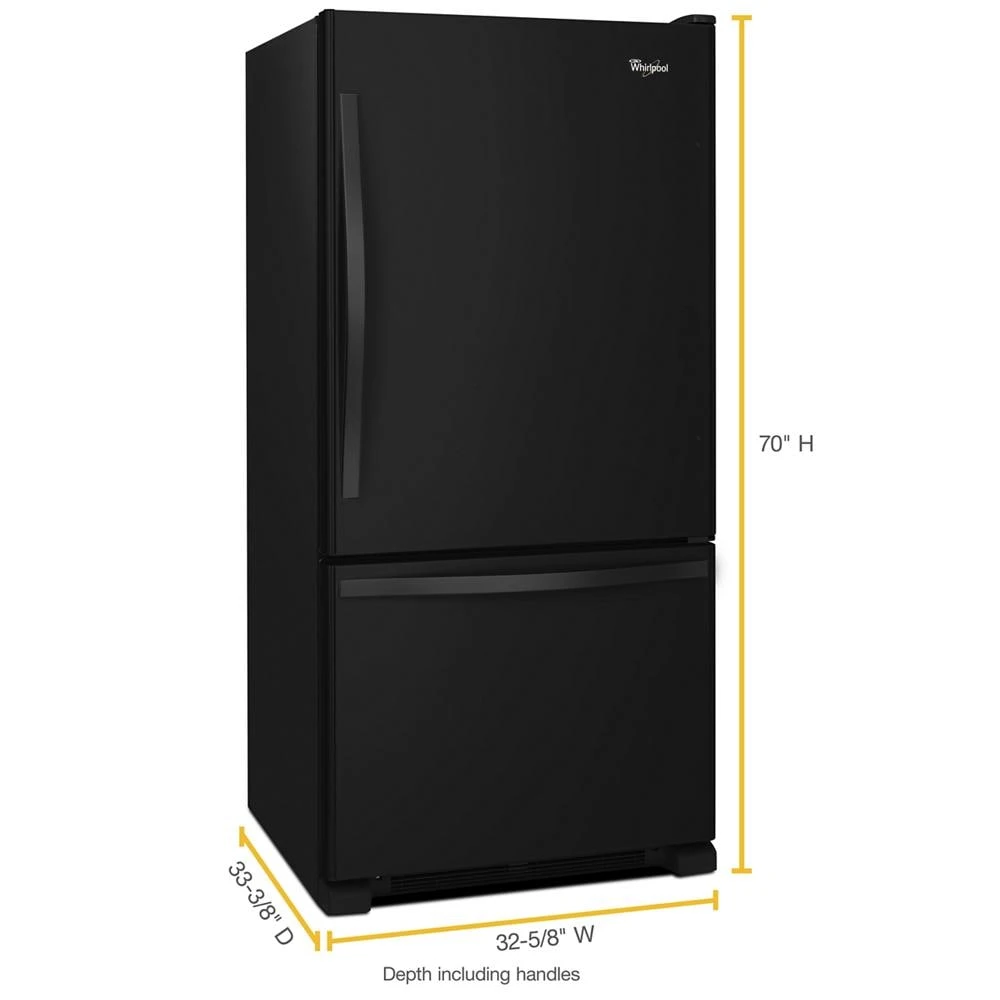 33-inches wide Bottom-Freezer Refrigerator with SpillGuard™ Glass Shelves - 22 cu. ft view 2