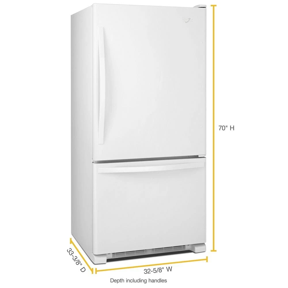 33-inches wide Bottom-Freezer Refrigerator with SpillGuard™ Glass Shelves - 22 cu. ft view 5